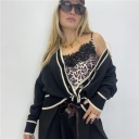 canotta maculata con pizzo jungle